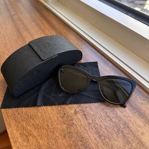 Prada Black Cat-Eye Sunglasses with Case
